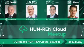 HUN-REN Cloud Meetup esemény kiemelt előadóinak arcképei